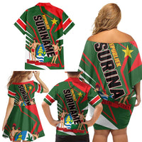 Republiek Suriname Family Matching Off Shoulder Short Dress and Hawaiian Shirt Special Edition - Wonder Print Shop