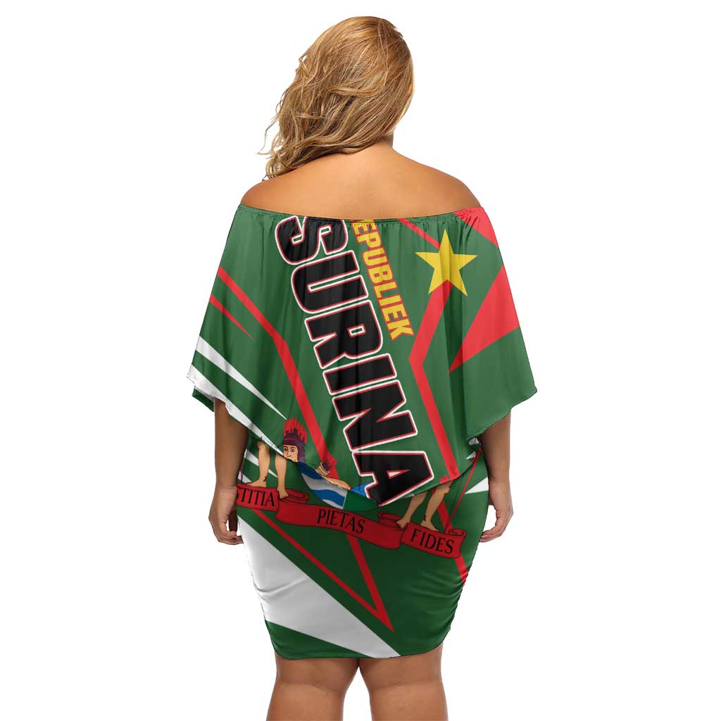 Republiek Suriname Family Matching Off Shoulder Short Dress and Hawaiian Shirt Special Edition - Wonder Print Shop