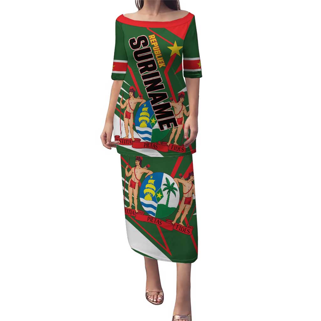 Republiek Suriname Family Matching Puletasi and Hawaiian Shirt Special Edition - Wonder Print Shop