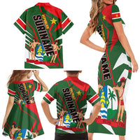 Republiek Suriname Family Matching Short Sleeve Bodycon Dress and Hawaiian Shirt Special Edition - Wonder Print Shop