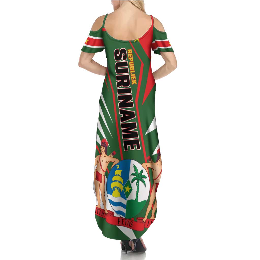 Republiek Suriname Family Matching Summer Maxi Dress and Hawaiian Shirt Special Edition - Wonder Print Shop