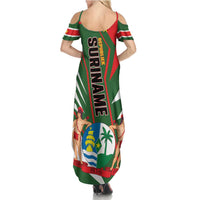 Republiek Suriname Family Matching Summer Maxi Dress and Hawaiian Shirt Special Edition - Wonder Print Shop