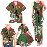 Republiek Suriname Family Matching Tank Maxi Dress and Hawaiian Shirt Special Edition - Wonder Print Shop