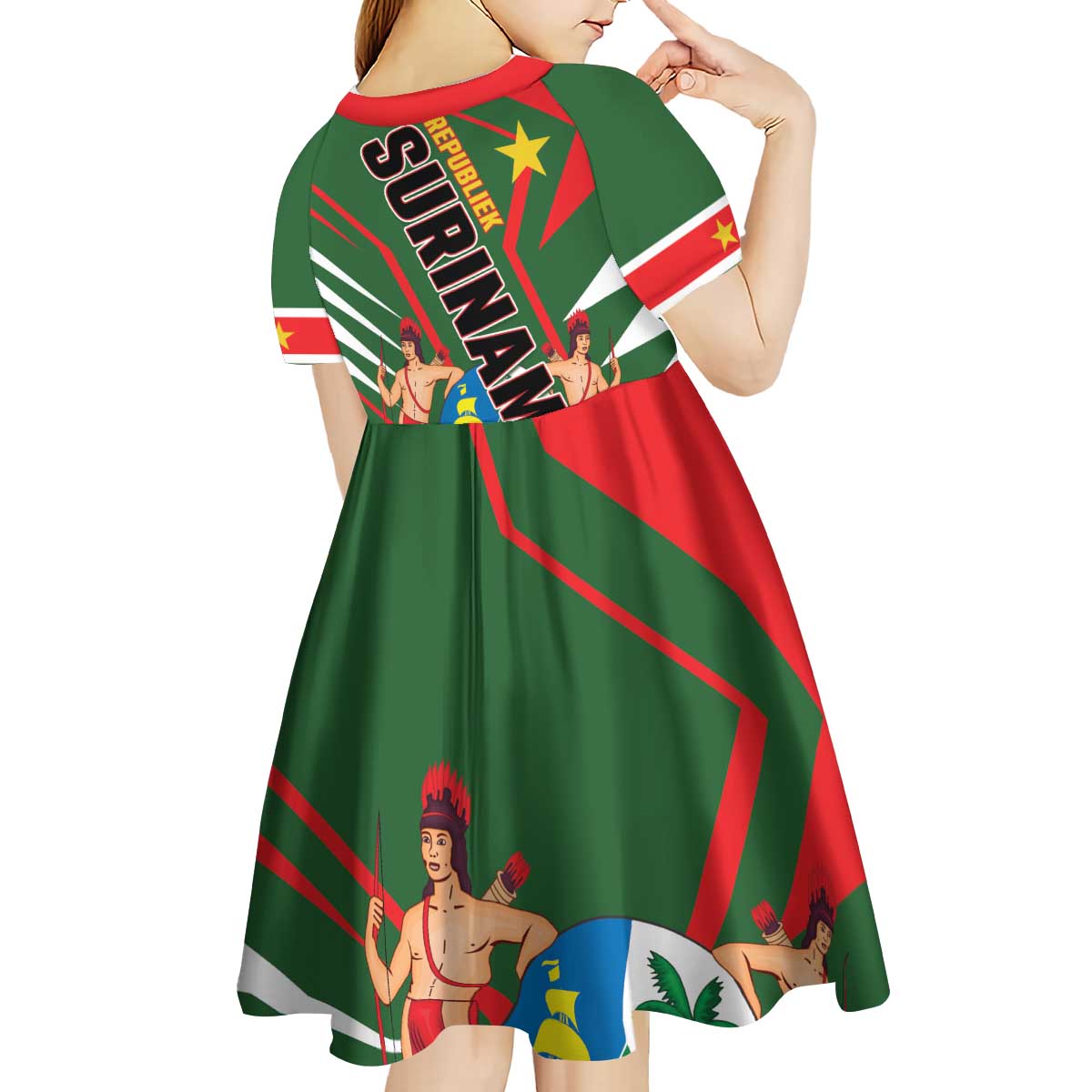 Republiek Suriname Kid Short Sleeve Dress Special Edition - Wonder Print Shop
