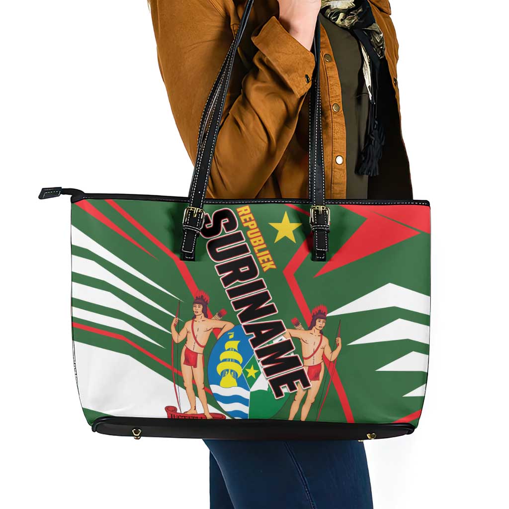 Republiek Suriname Leather Tote Bag Special Edition - Wonder Print Shop