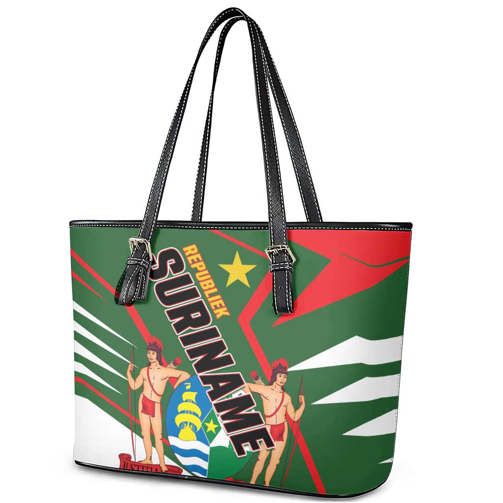 Republiek Suriname Leather Tote Bag Special Edition - Wonder Print Shop