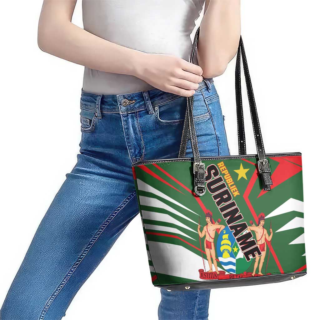 Republiek Suriname Leather Tote Bag Special Edition - Wonder Print Shop