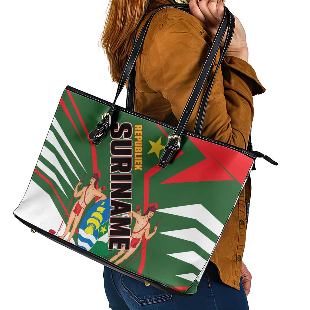 Republiek Suriname Leather Tote Bag Special Edition - Wonder Print Shop