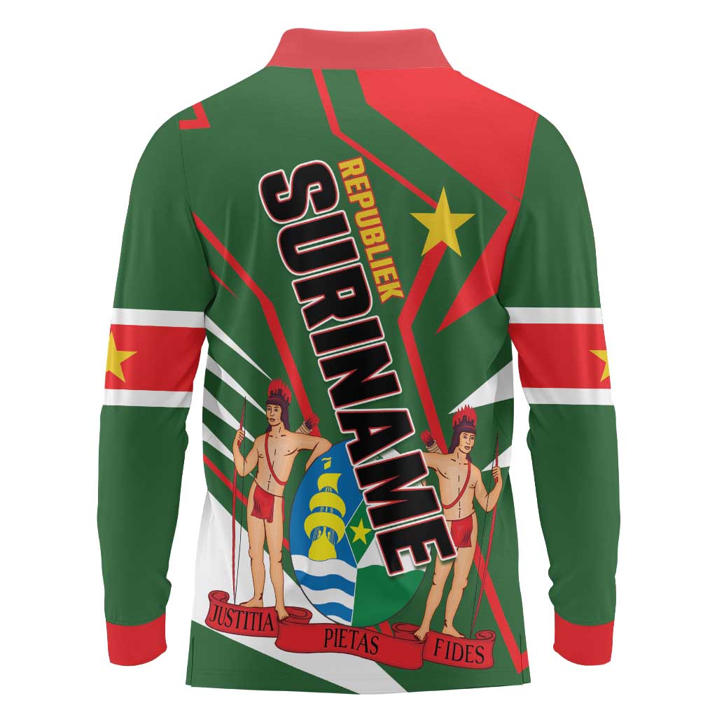 Republiek Suriname Long Sleeve Polo Shirt Special Edition - Wonder Print Shop