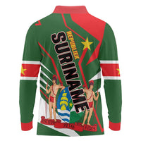 Republiek Suriname Long Sleeve Polo Shirt Special Edition - Wonder Print Shop