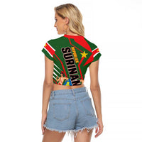 Republiek Suriname Raglan Cropped T Shirt Special Edition - Wonder Print Shop