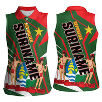 Republiek Suriname Women Sleeveless Polo Shirt Special Edition - Wonder Print Shop