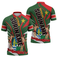 Republiek Suriname Zipper Polo Shirt Special Edition - Wonder Print Shop