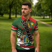 Republiek Suriname Zipper Polo Shirt Special Edition - Wonder Print Shop