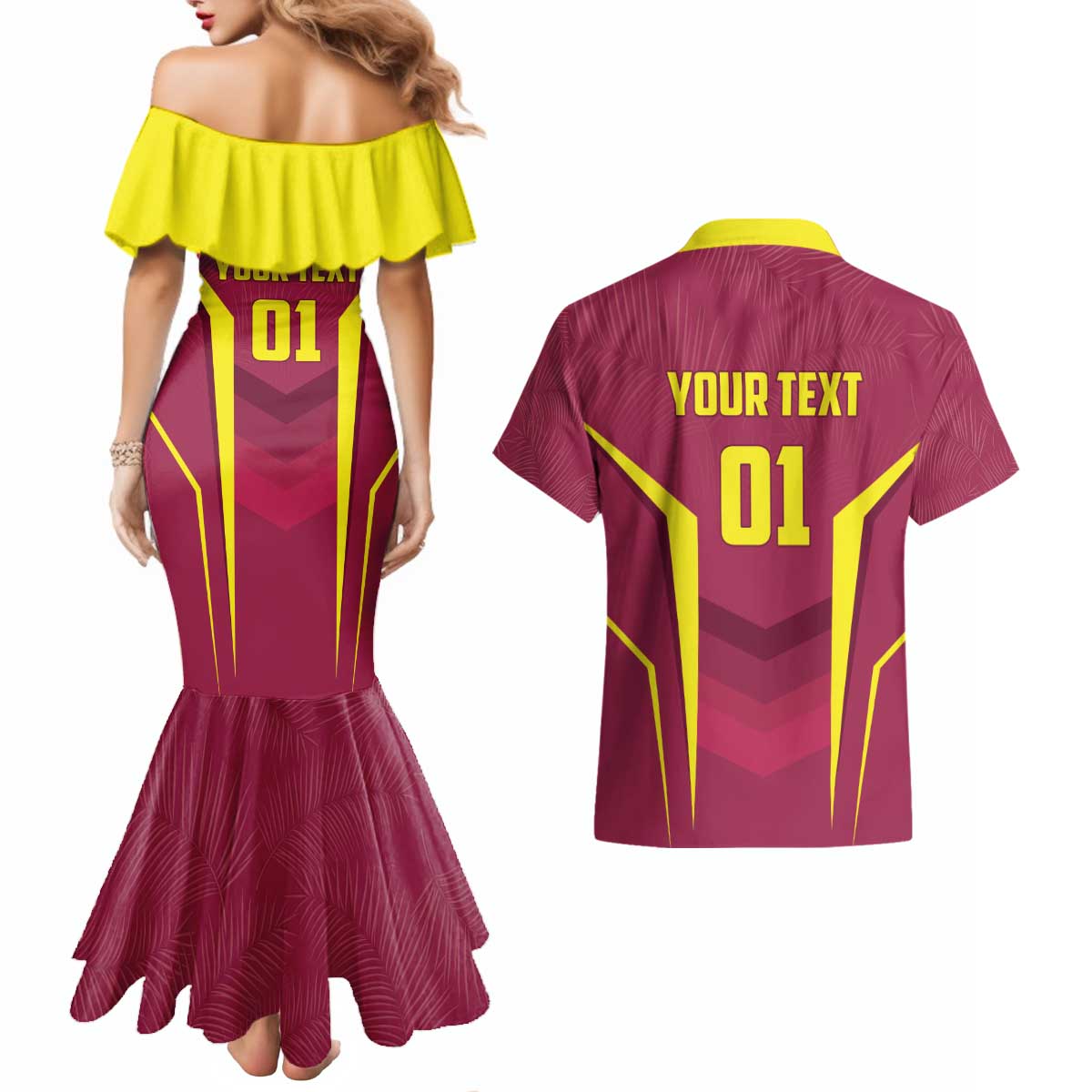Custom West Indies Cricket Couples Matching Mermaid Dress and Hawaiian Shirt Windies Great To Be Back - Wonder Print Shop