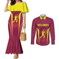 Custom West Indies Cricket Couples Matching Mermaid Dress and Long Sleeve Button Shirt Windies Great To Be Back