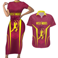 Custom West Indies Cricket Couples Matching Short Sleeve Bodycon Dress and Hawaiian Shirt Windies Great To Be Back - Wonder Print Shop