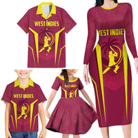 Custom West Indies Cricket Family Matching Long Sleeve Bodycon Dress and Hawaiian Shirt Windies Great To Be Back - Wonder Print Shop
