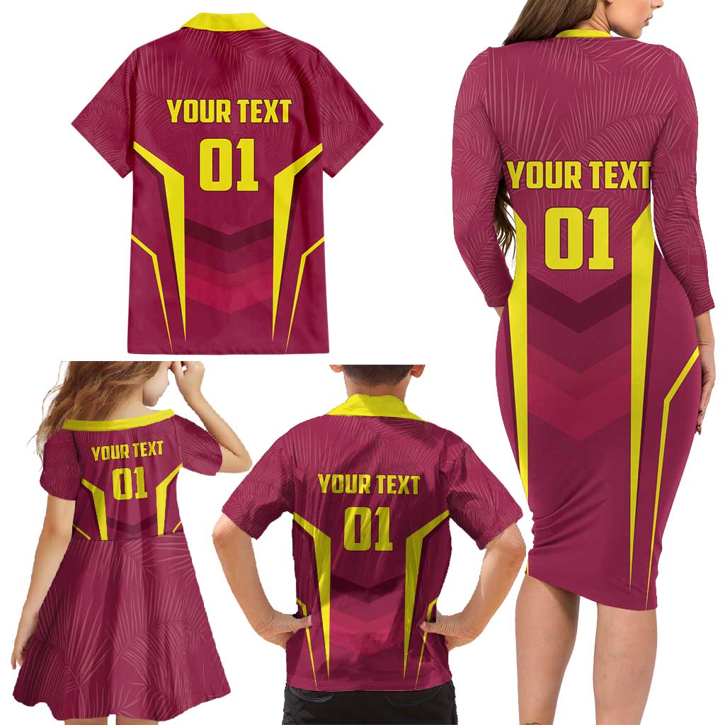 Custom West Indies Cricket Family Matching Long Sleeve Bodycon Dress and Hawaiian Shirt Windies Great To Be Back - Wonder Print Shop