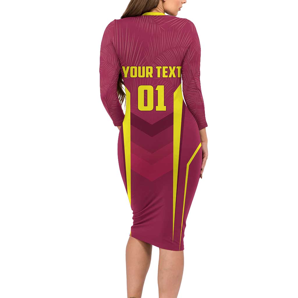 Custom West Indies Cricket Family Matching Long Sleeve Bodycon Dress and Hawaiian Shirt Windies Great To Be Back - Wonder Print Shop
