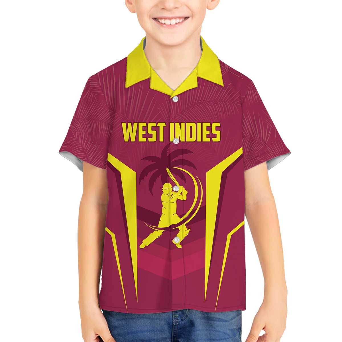 Custom West Indies Cricket Family Matching Off The Shoulder Long Sleeve Dress and Hawaiian Shirt Windies Great To Be Back - Wonder Print Shop