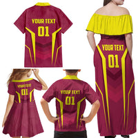 Custom West Indies Cricket Family Matching Off Shoulder Maxi Dress and Hawaiian Shirt Windies Great To Be Back - Wonder Print Shop