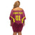 Custom West Indies Cricket Family Matching Off Shoulder Short Dress and Hawaiian Shirt Windies Great To Be Back - Wonder Print Shop