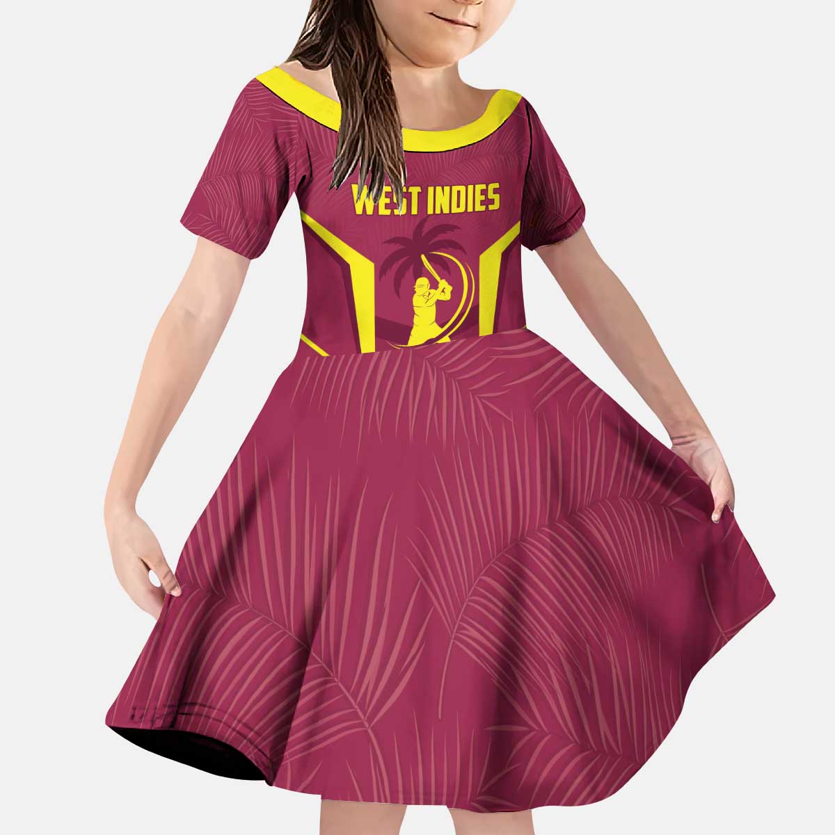 Custom West Indies Cricket Kid Short Sleeve Dress Windies Great To Be Back - Wonder Print Shop