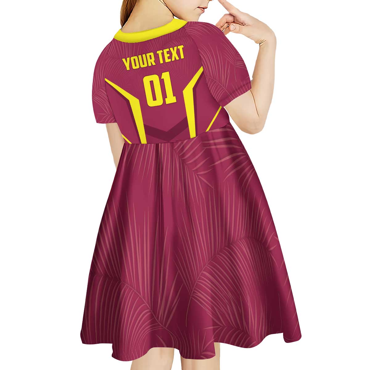 Custom West Indies Cricket Kid Short Sleeve Dress Windies Great To Be Back - Wonder Print Shop