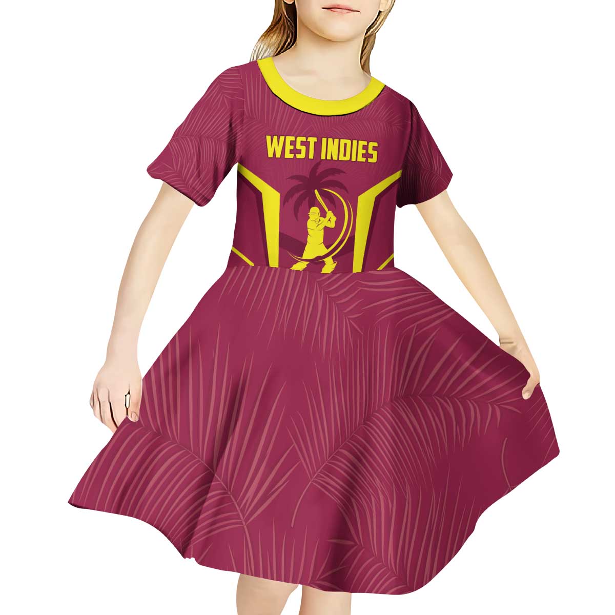 Custom West Indies Cricket Kid Short Sleeve Dress Windies Great To Be Back - Wonder Print Shop