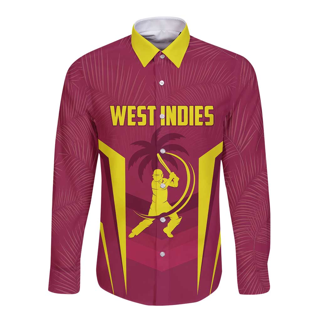 Custom West Indies Cricket Long Sleeve Button Shirt Windies Great To Be Back - Wonder Print Shop
