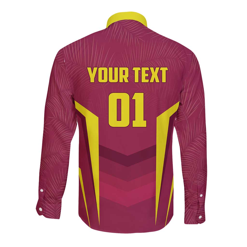 Custom West Indies Cricket Long Sleeve Button Shirt Windies Great To Be Back - Wonder Print Shop