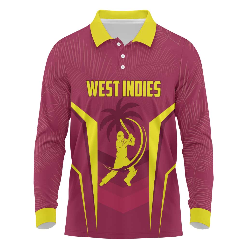 Custom West Indies Cricket Long Sleeve Polo Shirt Windies Great To Be Back - Wonder Print Shop