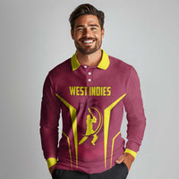 Custom West Indies Cricket Long Sleeve Polo Shirt Windies Great To Be Back - Wonder Print Shop