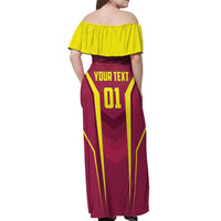 Custom West Indies Cricket Off Shoulder Maxi Dress Windies Great To Be Back - Wonder Print Shop