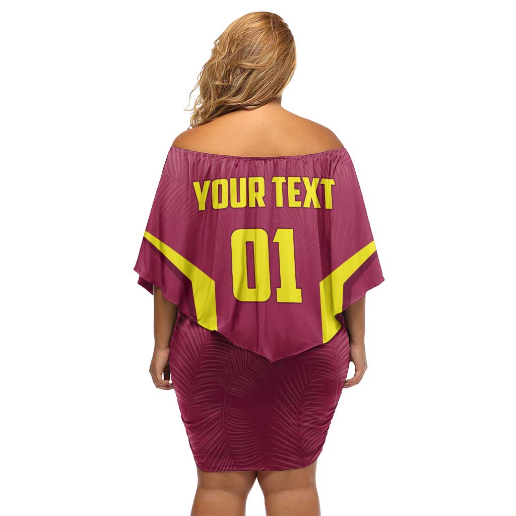 Custom West Indies Cricket Off Shoulder Short Dress Windies Great To Be Back - Wonder Print Shop