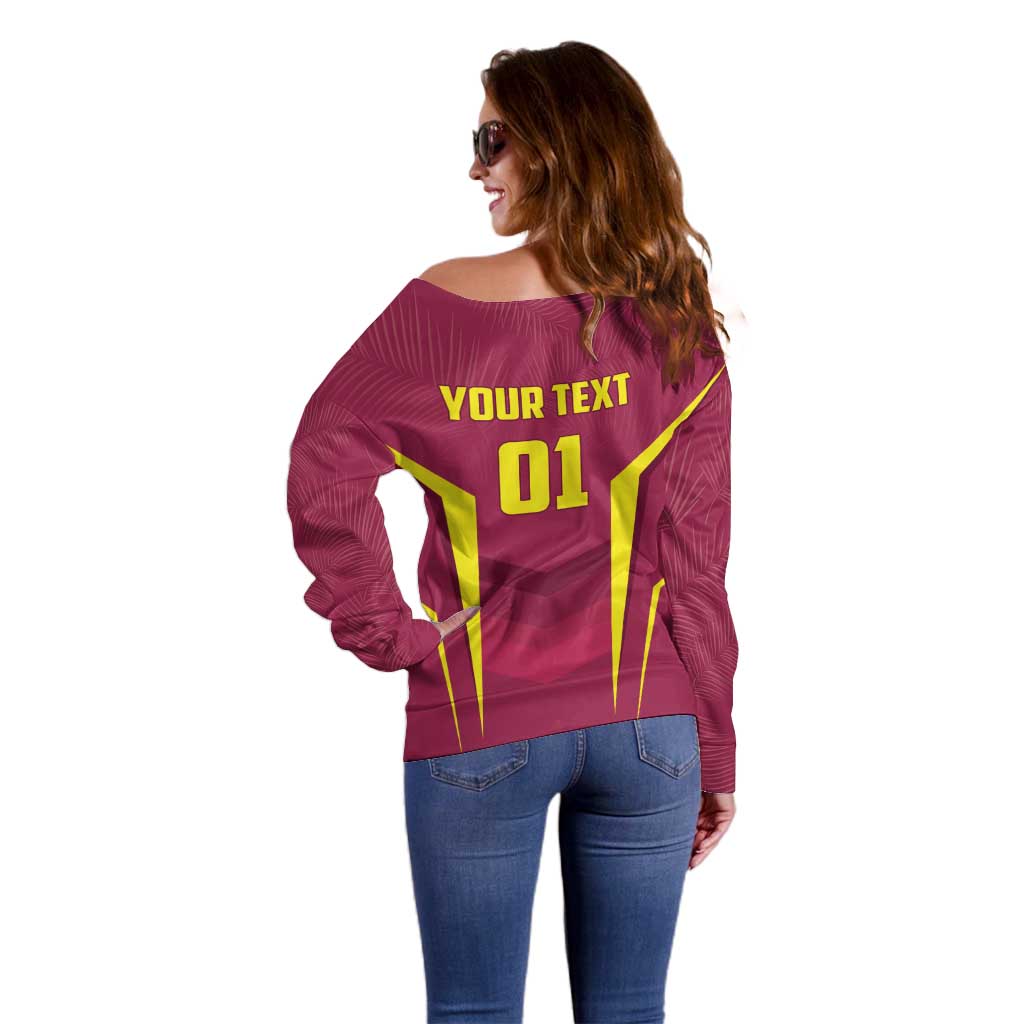 Custom West Indies Cricket Off Shoulder Sweater Windies Great To Be Back - Wonder Print Shop