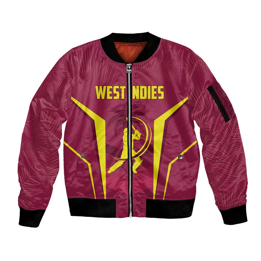 Custom West Indies Cricket Sleeve Zip Bomber Jacket Windies Great To Be Back - Wonder Print Shop