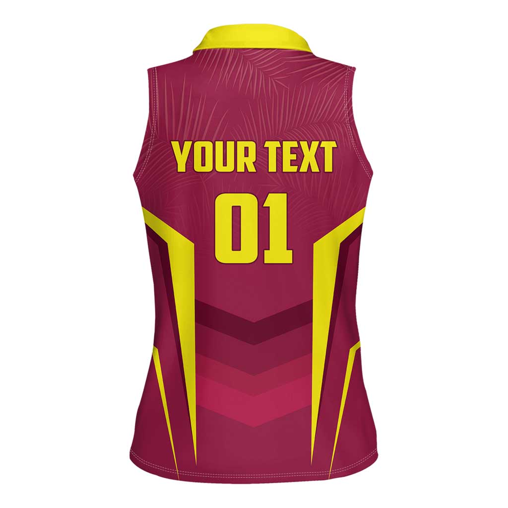 Custom West Indies Cricket Women Sleeveless Polo Shirt Windies Great To Be Back - Wonder Print Shop