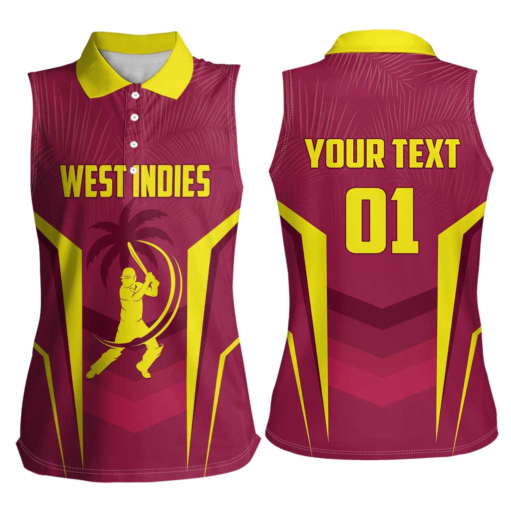 Custom West Indies Cricket Women Sleeveless Polo Shirt Windies Great To Be Back - Wonder Print Shop
