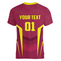 Custom West Indies Cricket Women V-Neck T-Shirt Windies Great To Be Back - Wonder Print Shop
