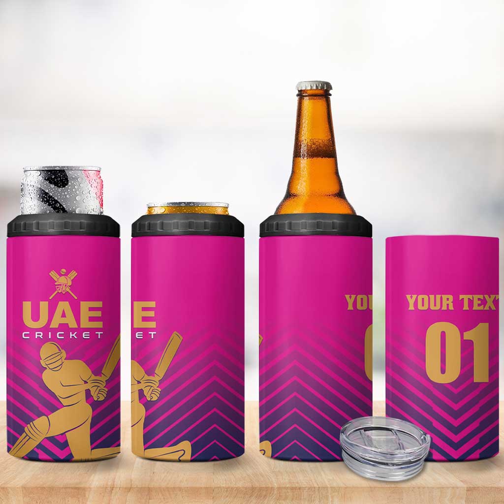 Custom United Arab Emirates Cricket 4 in 1 Can Cooler Tumbler Go Boys Team UAE - Wonder Print Shop