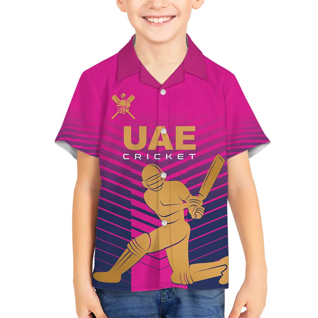 Custom United Arab Emirates Cricket Family Matching Tank Maxi Dress and Hawaiian Shirt Go Boys Team UAE - Wonder Print Shop