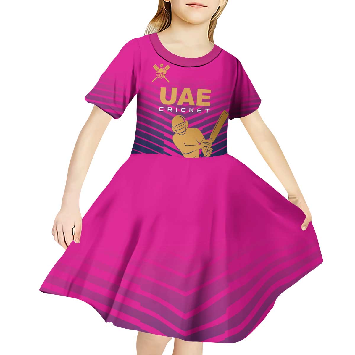Custom United Arab Emirates Cricket Kid Short Sleeve Dress Go Boys Team UAE - Wonder Print Shop
