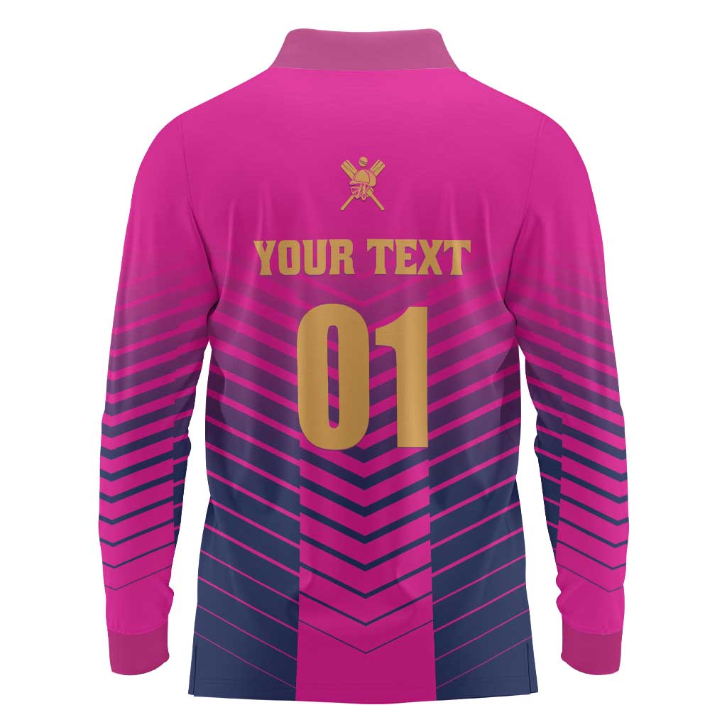 Custom United Arab Emirates Cricket Long Sleeve Polo Shirt Go Boys Team UAE - Wonder Print Shop