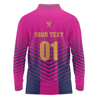 Custom United Arab Emirates Cricket Long Sleeve Polo Shirt Go Boys Team UAE - Wonder Print Shop