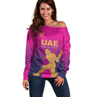 Custom United Arab Emirates Cricket Off Shoulder Sweater Go Boys Team UAE - Wonder Print Shop