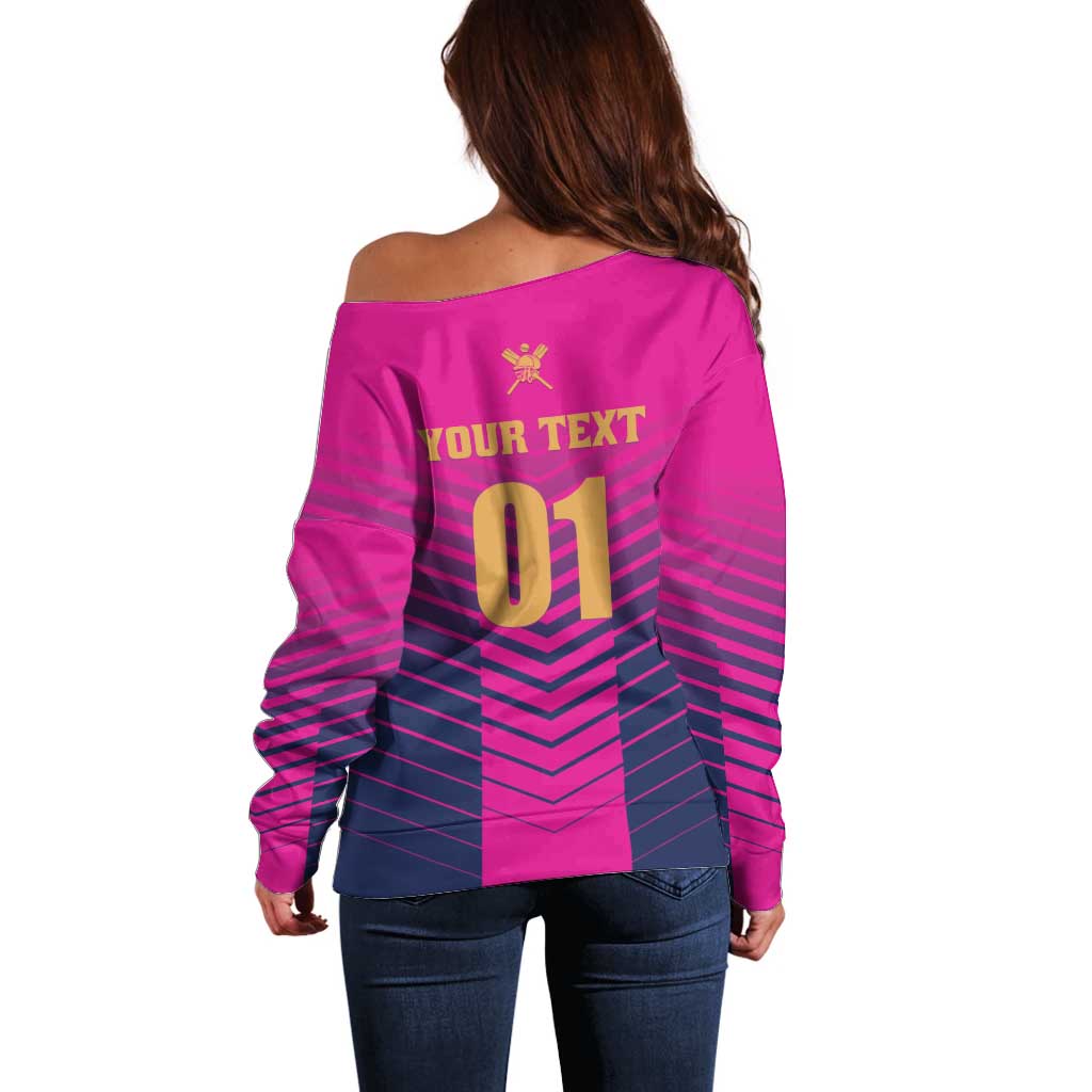Custom United Arab Emirates Cricket Off Shoulder Sweater Go Boys Team UAE - Wonder Print Shop
