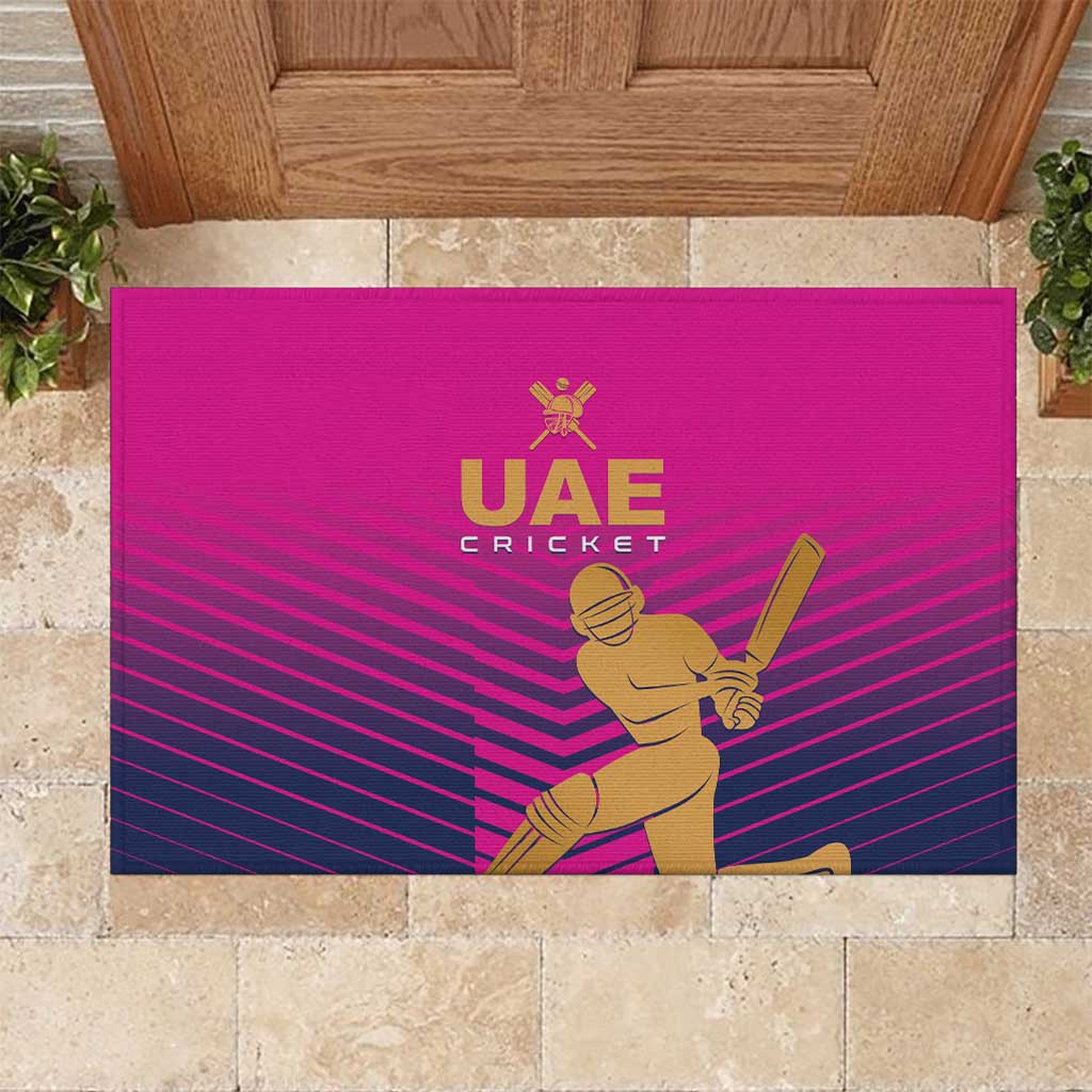 United Arab Emirates Cricket Rubber Doormat Go Boys Team UAE - Wonder Print Shop