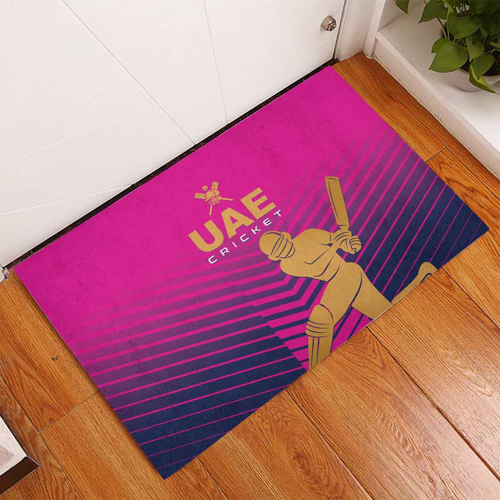 United Arab Emirates Cricket Rubber Doormat Go Boys Team UAE - Wonder Print Shop